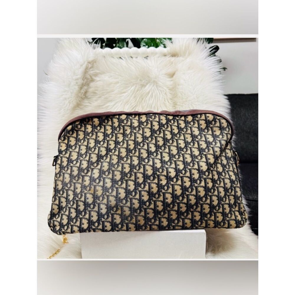 Dior Navy Monogram Trotter/Oblique Diorissmo Messenger Crossbody Bag. Authentic - Picture 3 of 16